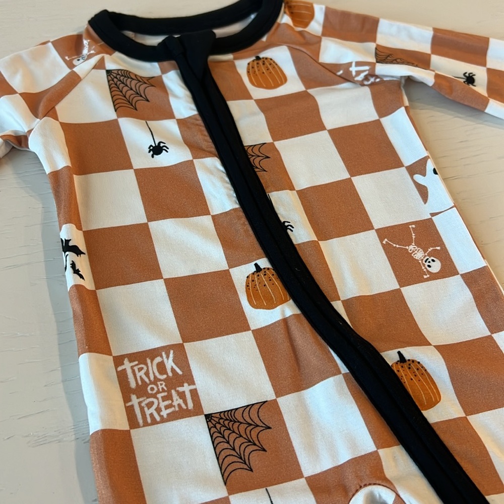 🎃 Riley & Rett Bamboo Halloween Romper 0-3 3-6 9-12 18-24 months - Picture 5 of 5